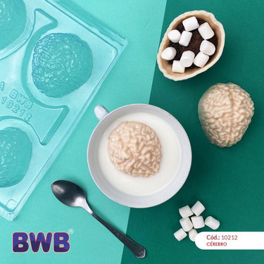 Brain 3-Part Chocolate Mold (BWB) - ViaCheff.com